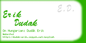 erik dudak business card